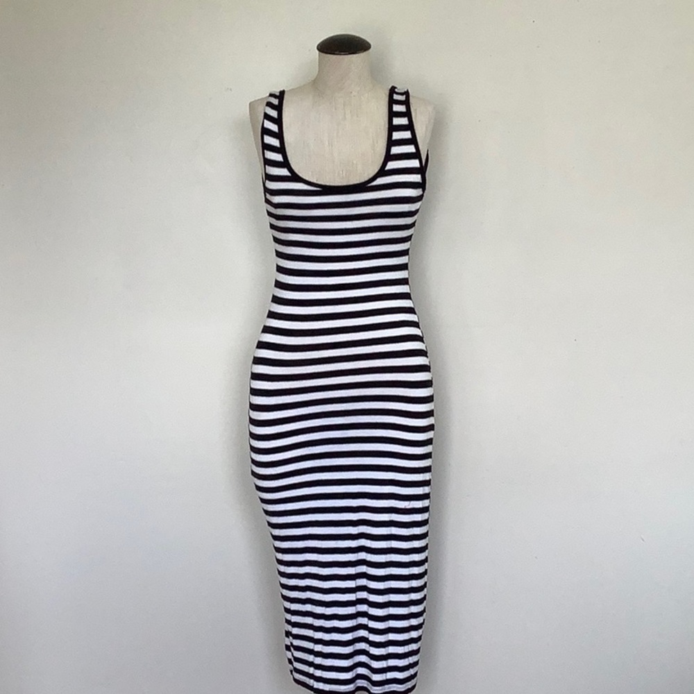 Striped midi dress